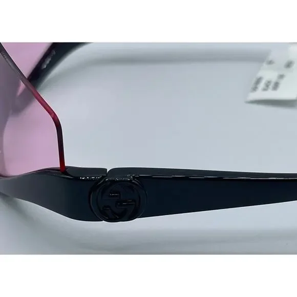 GUCCI Shield GG1650S 002 Black Pink Unisex Sunglasses - Picture 7 of 11